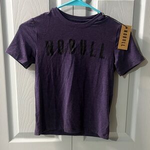 NWT NOBULL Kids Deep Purple Short Sleeve Logo Tee Size S